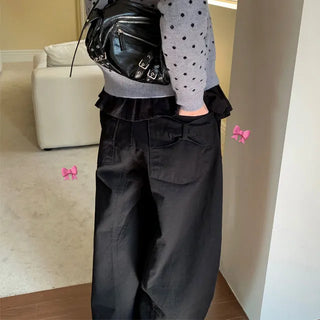 Big Ribbon Balloon Cotton Wide Pants 2 colors