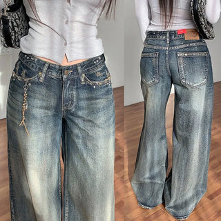 Plum Keyring Low Wide Pants