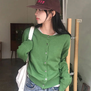Penny Round Knit Button Cardigan