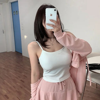 Anygo Crop Sleeveless [Built-in Cap]