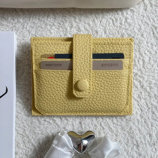 cow leather lemon card wallet