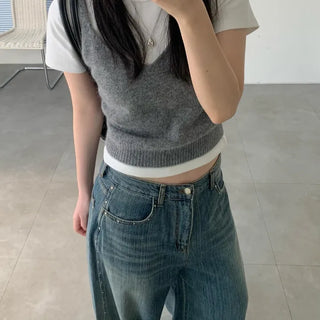 Angora Knit Bustier Vest (2 colors)