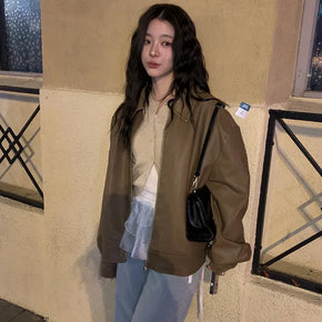 Kotatsu Leather Jacket Leather Jumper/Leather Jacket/Leather Jacket/Transitional Outerwear/Oversized Jacket/Oversized Jumper