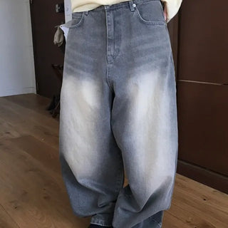 Grayish Washed Balloon Denim