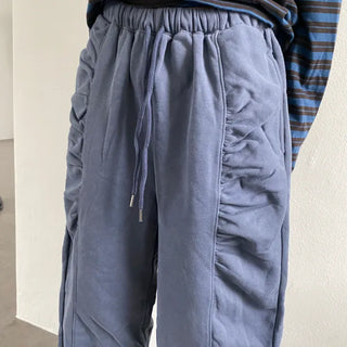 Pigment Washed Shirred Back Ribbon Pants