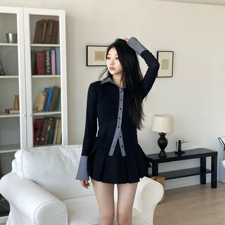 Pleated Mini Skirt