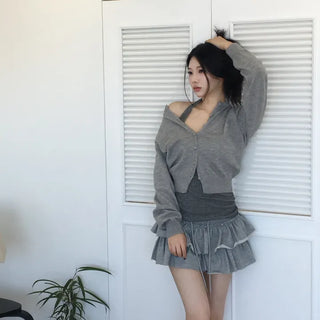 Tiered Frill Skirt-Pants