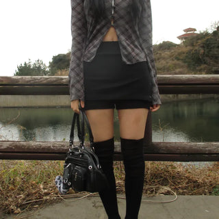 Timeline Seoul Button Knit Skirt Pants (2 colors)