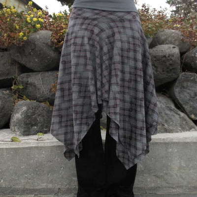 Checked Tiered Skirt (2 colors)