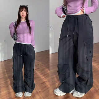Tenia Cargo Elastic Waist Wide Pants