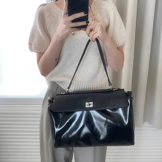 Two-way Square Modern Buckle Bag  Daily Bag, Square Bag, Office Worker's Bag, Tote Bag, Shoulder Bag, Crossbody Bag