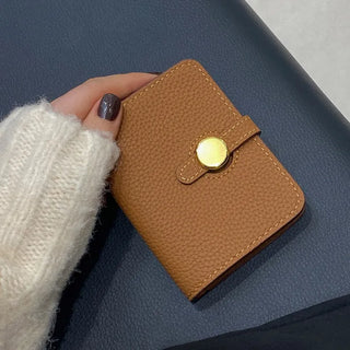 Cow leather square card wallet   Women's leather wallet business card holder bill card wallet