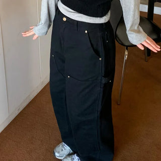 [UNISEX] Black Rivet Carpenter Pants