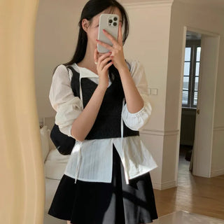Calming V-neck Crop Knit Top Bustier