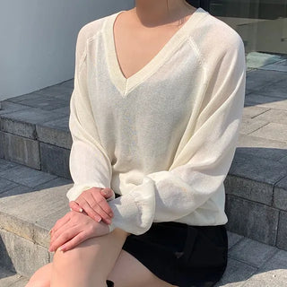 Lovit V-neck Long Sleeve Cooling Knit
