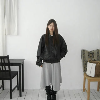 saint leather blouson (2 color)