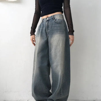 Wide voluminous denim pants