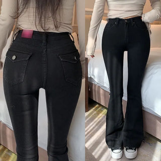 Teneve Pocket High-Fit Bootcut Pants