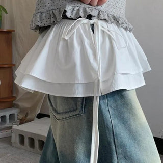 Ripple layered wrap skirt