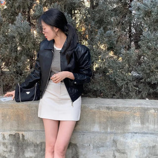 Edit Collar Leather Jacket