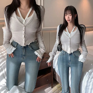 Tamer layered cropped cardigan