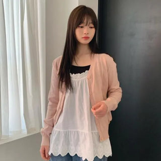 Chemi Lace Layered Sleeveless