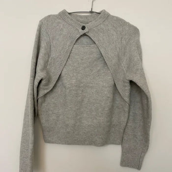 Sand Bolero Knit Top One-piece Knit