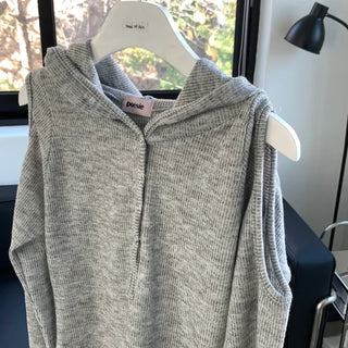 Milo Snap Shoulder Cutout Hoodie