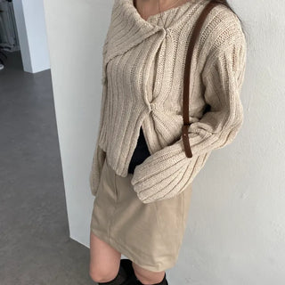 Hopper Big Collar Shawl Snap Cardigan