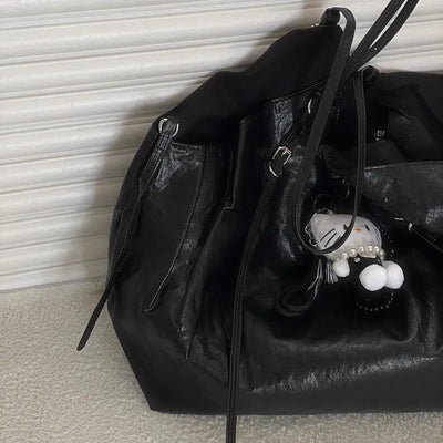Black Kitty Layered Keyring  Cat Bag Keyring Doll Keyring