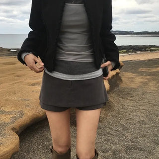 Owl Mini Skirt Pants