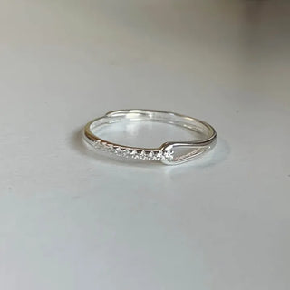 Cross Line Cubic Layered Open Ring