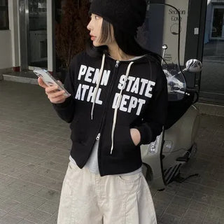 State Patch Zip-Up Hoodie / 4 Colors