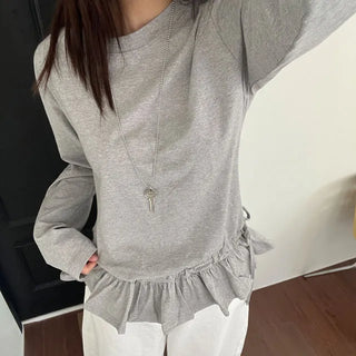 Frill Strap T-shirt 3 colors
