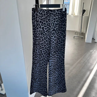 Leopard Spandex Long Bootcut Pants
