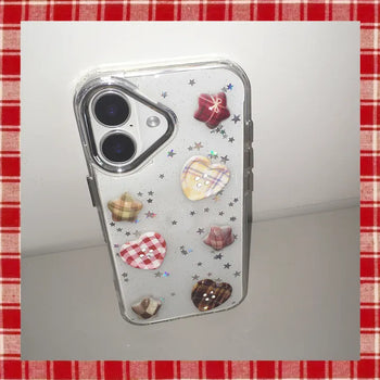 Mita Button Vintage Resin Transparent iPhone Case