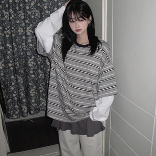 coco stripe layered t