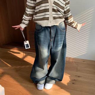 [Fit Guaranteed] Big Pocket Denim Mega Fit Wide Long Pants
