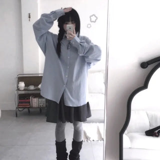 wind over-fit cotton shirt