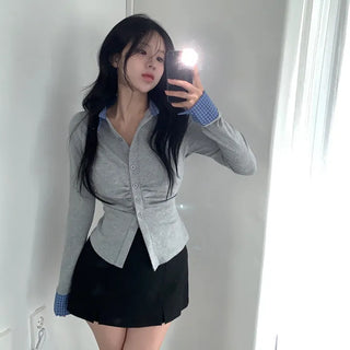 Easily Slit A-Line Spring Skirt-Pants