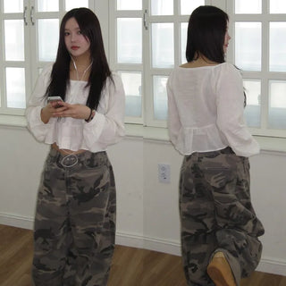 Camo Military Mega Cotton Wide Pants
