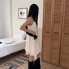 Lily Asymmetrical Strap Sleeveless Layered Midi Dress for Bridal Shower