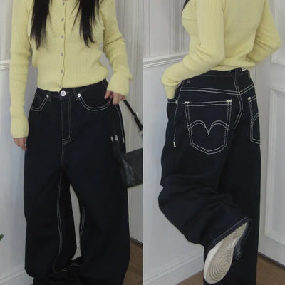 Ninety Stitch Big Wide Denim Pants