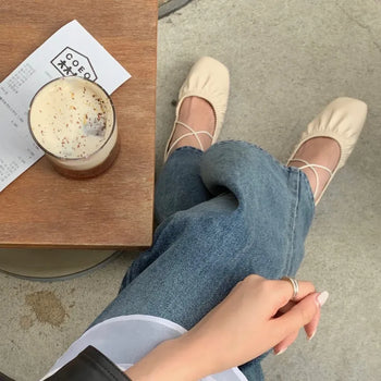 Winnie's Shirred Strap Banding Flat Shoes