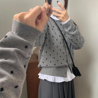 Como Dot Knit Cardigan