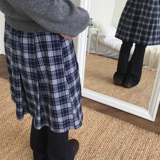 Dare Check Pleated Skirt