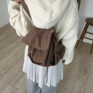 Suede Rivet Backpack
