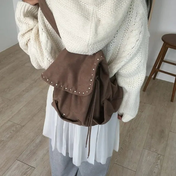 Suede Rivet Backpack