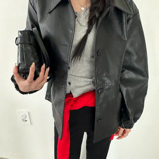 Vegan Leather Half Jacket