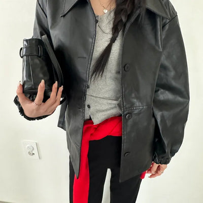 Vegan Leather Half Jacket